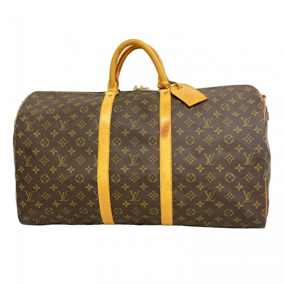 LOUIS VUITTON Brown Monogram Keepall Bandouliere 55 Boston Bag - Picture 1 of 14